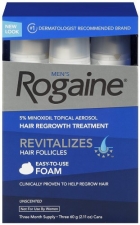 Rogaine for Men Hair Regrowth Treatment, 5% Minoxidil Topical Aerosol, Easy-to-Use Foam, 2.11 Ounce