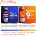 Vicks Severe DayQuil and NyQuil Cough, Cold & Flu Relief Liquid, 36 Fluid Ounces