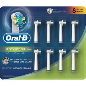 Oral-B Floss Action Replacement Brush Heads 8-pack