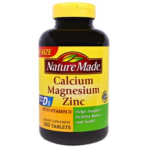 Nature Made Calcium, Magnesium, and Zinc with Vitamin D, With D-3 300 Tablets