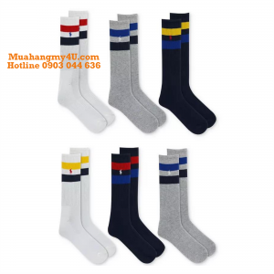 POLO RALPH LAUREN Men´s Striped Mixed Crew Socks - 6pk