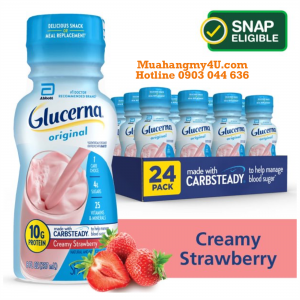 Glucerna Shake, Creamy Strawberry, 8 fl oz (4-6 Packs) - 24 chai