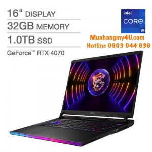 MSI Raider GE68HX 16" Laptop - 13th Gen Intel Core i9-13950HX - GeForce RTX 4070 - QHD+ (2560 x 1600) - Windows 11