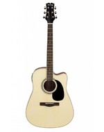 Mitchell MD100CE Dreadnought Cutaway Acoustic-Electric Guitar Natural 