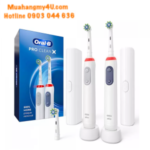 Oral-B Pro Clean Rechargeable Toothbrush (2 Pack + 3 Brush Heads)