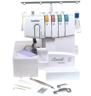 Brother 1034D 3 or 4 Thread Serger with Easy Lay In Threading with Differential Feed