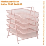 5-Tier Paper Tray, Desktop Organizer, File Storage, Office, Metal, 11.75"L x 14"W x 14.5"H 