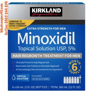 Kirkland Signature Hair Regrowth Treatment Minoxidil Foam for Men, 2.11 oz, 6-count