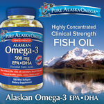 Pure Alaska Omega-3 500 mg. EPA & DHA, 180 Softgels