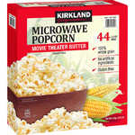 Kirkland Signature Microwave Popcorn, Movie Theater Butter 3.3 oz., 44-count