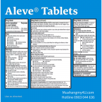 Aleve Naproxen Sodium 220 Mg. Soft Grip Arthritis Cap Pain Reliever/Fever Reducer, 200 Tablets