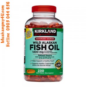 Kirkland Signature Wild Alaskan Fish Oil 1400 mg., 230 Softgels