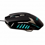 Velocilinx Tyr 8 Button 10k DPI Gaming Mouse, Black and Silver, Model  VXGMMS8B10K