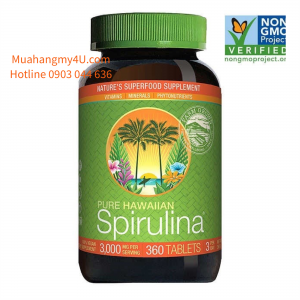 Pure Hawaiian Spirulina 3000 mg., 360 Tablets