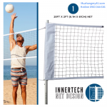 Franklin Sports Volleyball Set with Portable Net and Ball - Professional