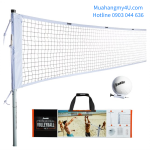 Franklin Sports Volleyball Set with Portable Net and Ball - Professional