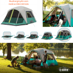 CORE 6-person Cabin Tent with Screenhouse