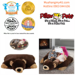Pillow Pets Signature Jumboz Mr. Bear Oversized Stuffed Animal Plush Toy