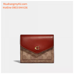 COACH - Wyn Small Leather Wallet In Colorblock Signature Canvas