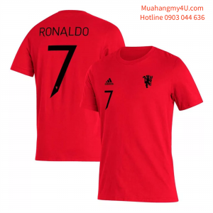 ADIDAS Men´s Cristiano Ronaldo Red Manchester United Name and Number Amplifier T-shirt