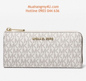 MICHAEL MICHAEL KORS - Jet Set Travel Large Logo Quarter-Zip Wallet