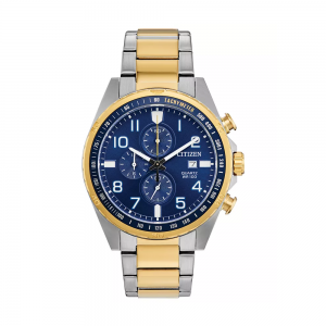 Citizen Men´s Chronograph Quartz Two-Tone Stainless Steel Bracelet Watch 44mm 