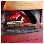 Chổi cọ American Metalcraft 1698 60" Pizza Oven Brush with Scraper