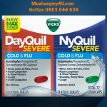 Vicks Severe DayQuil and NyQuil Cough, Cold & Flu Relief, 72 LiquiCaps