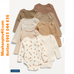 Unisex Long-Sleeve Bodysuit 8-Pack for Baby