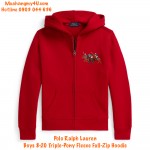 Polo Ralph Lauren Boys 8-20 Triple-Pony Fleece Full-Zip Hoodie