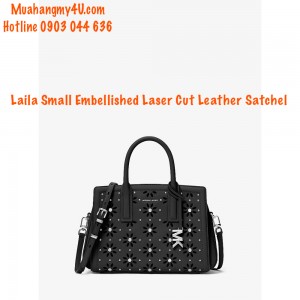 Michael Kors - Laila Small Embellished Laser Cut Leather Satchel