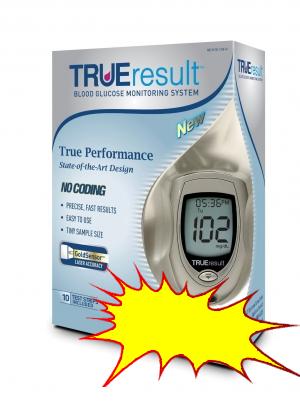 TRUEResult Blood Glucose Starter Kit  & TRUEtest Test Strips, 100 Count
