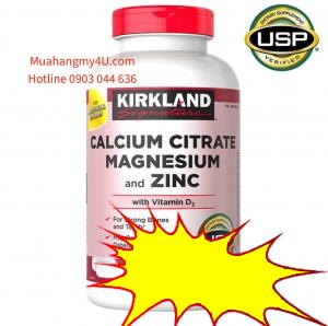 Kirkland Signature Calcium Citrate Magnesium and Zinc, 500 Tablets