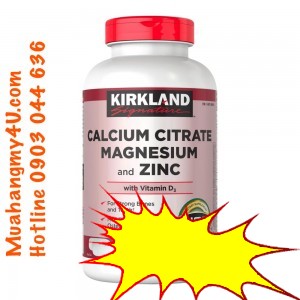 Kirkland Signature Calcium Citrate Magnesium and Zinc, 500 Tablets