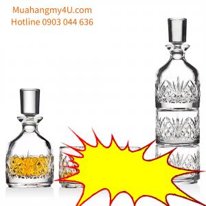 Godinger Dublin Stackable Decanter with 2 Glasses