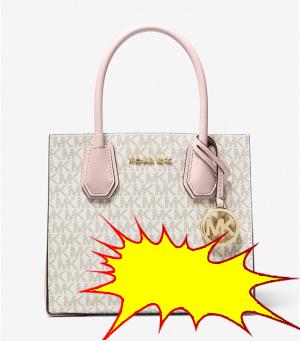 MICHAEL MICHAEL KORS - Mercer Medium Logo and Leather Accordion Crossbody Bag 