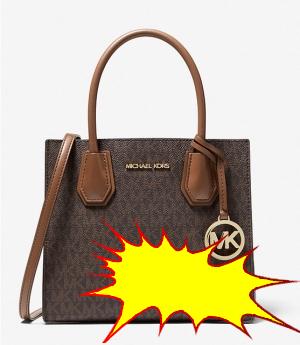 MICHAEL MICHAEL KORS - Mercer Medium Logo and Leather Accordion Crossbody Bag
