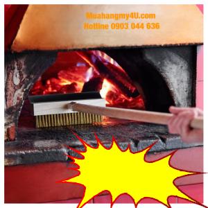 Chổi cọ American Metalcraft 1698 60" Pizza Oven Brush with Scraper