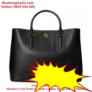 Lauren Ralph Lauren Women Full-Grain Smooth Leather Large Marcy Satchel