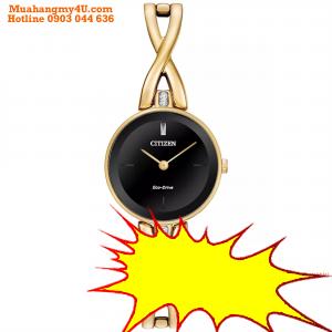 CITIZEN - Women´s Eco-Drive Gold-Tone Stainless Steel Bangle Bracelet Watch 23mm EX1422-54E
